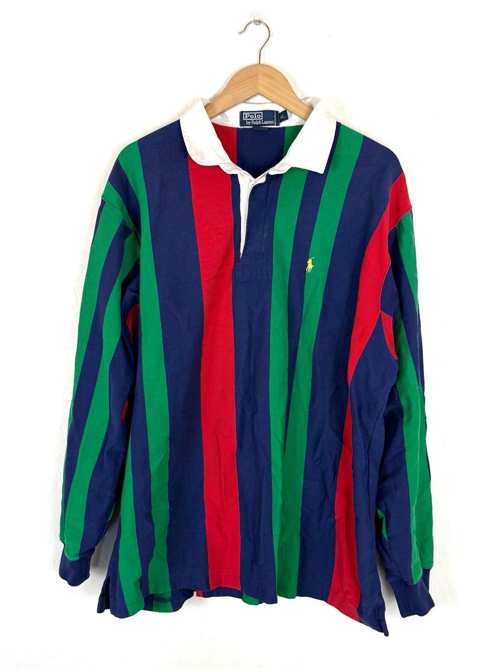 Vintage Polo Ralph Lauren Vertical Stripe Long Sleeve Rugby